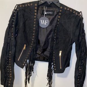 Fringe suede jacket